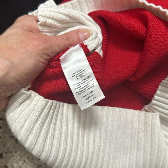 Talbots red blue white SKI sweater small p s apre - Picture 8 of 8